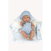 Muñeca Elegance 30cm Natal Azul Portabebé Niño